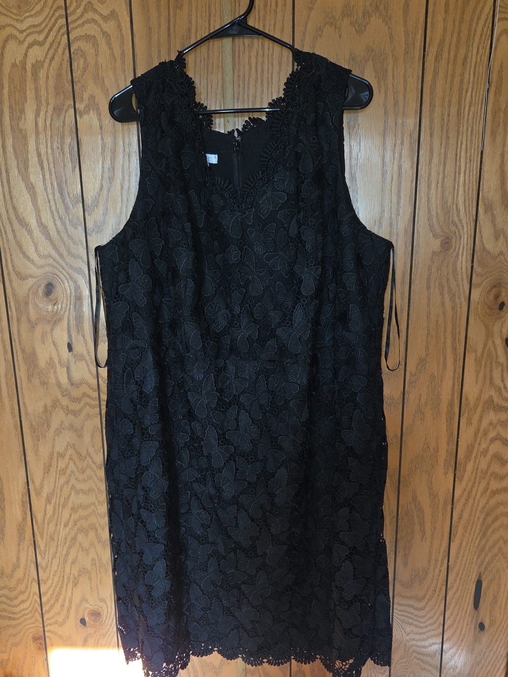 RSVP by Talbots Butterfly Black Lace Sheath Dress